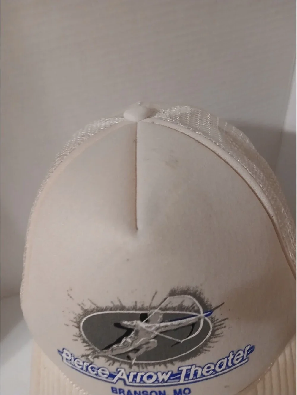 Vintage Pierce Arrow Theater Branson MO White Foam Rope Trucker Hat Snapback Cap